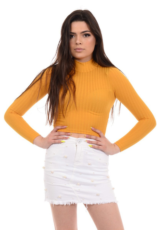 Damska Bluzka Pólgolf Camel