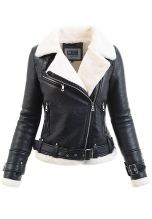 Damska Zimowa Kurtka Kożuszek Aurora Czarna