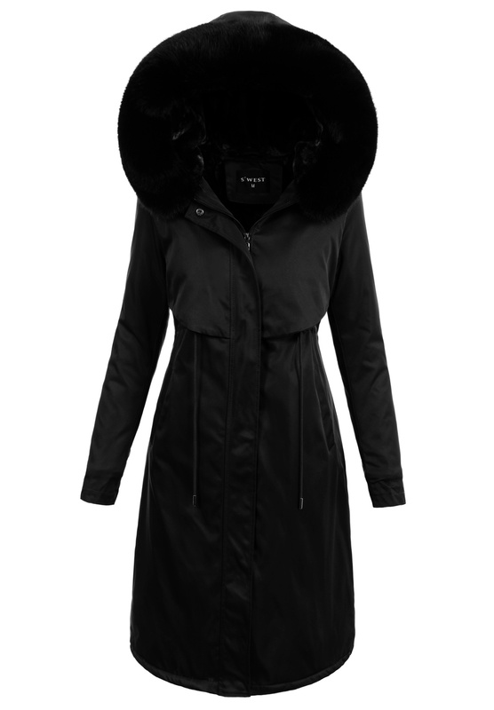 Damska Kurtka Parka Zimowa Natalia Czarna