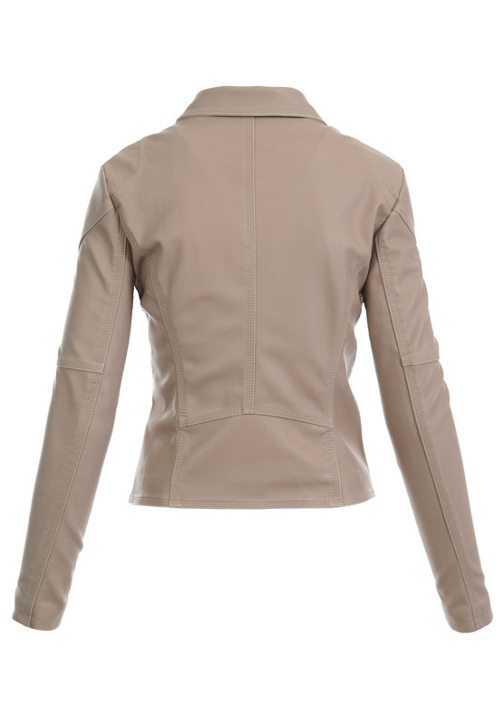 Damska Kurtka Ramoneska Eliza Beżowa