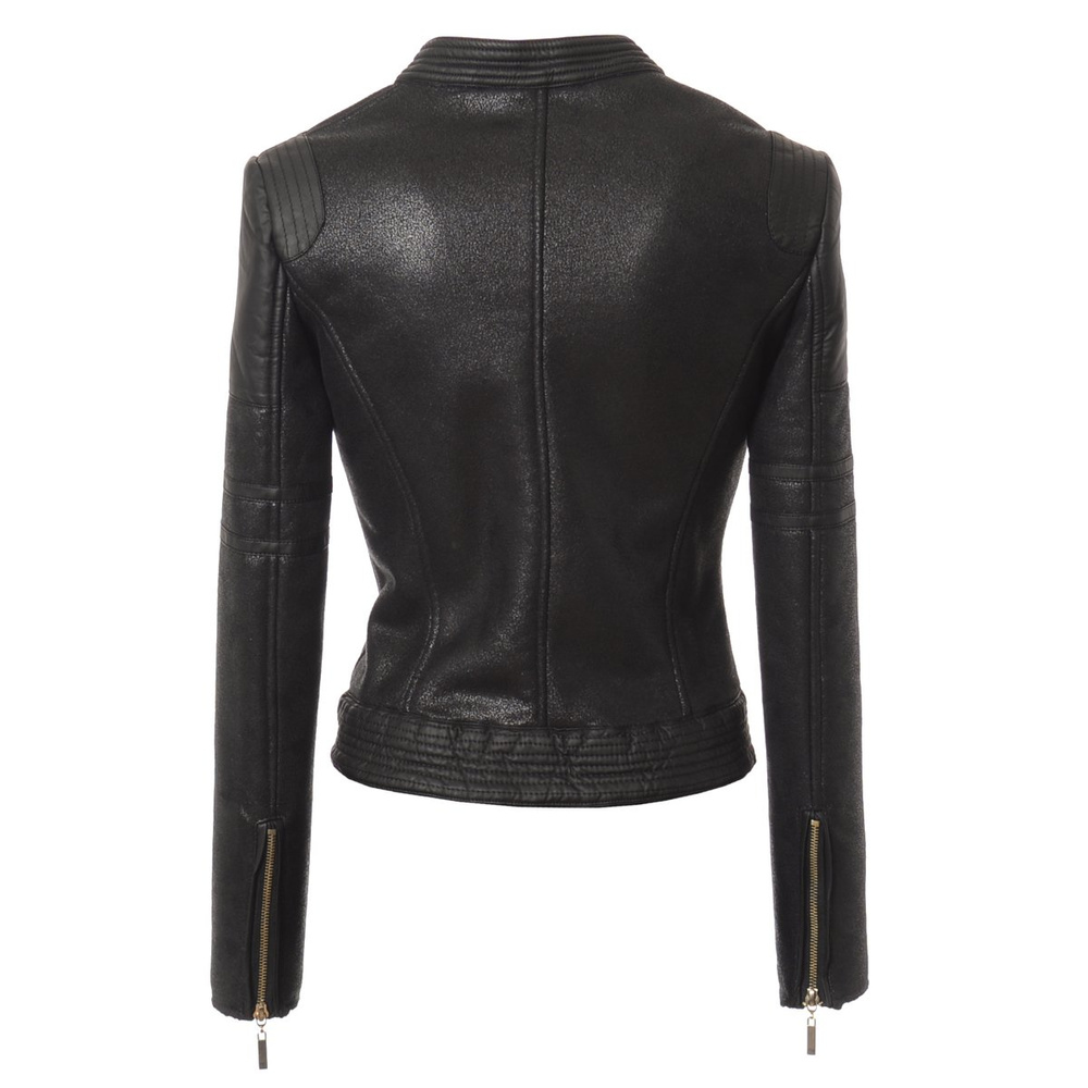 Damska Ramoneska Futerko Czarna