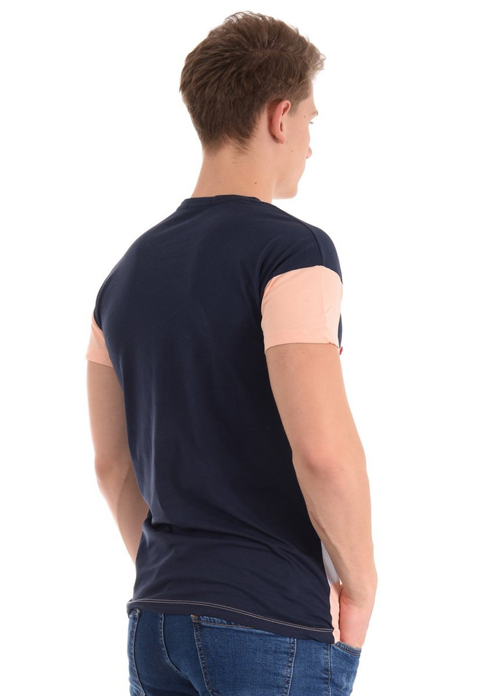 Męska Koszulka T-Shirt Nadruk Granatowa