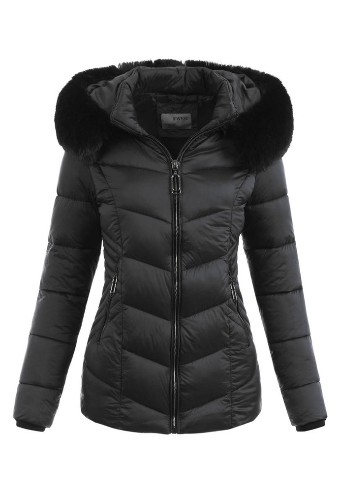 Kurtka Zimowa Pikowana Żaneta Czarna