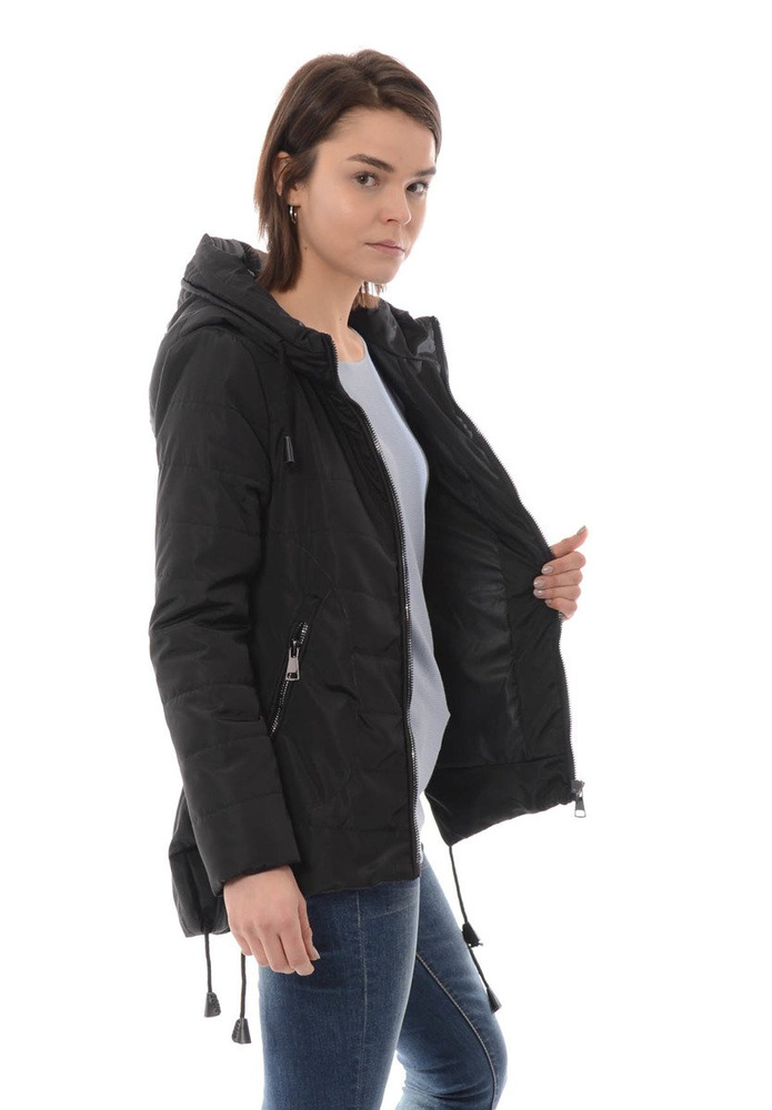 Damska Wiosenna Ortalionowa Kurtka Tola Czarna