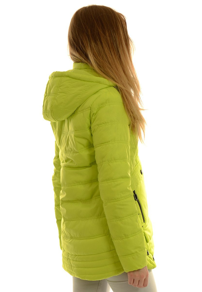 Damska Jesienna Wiosenna Kurtka Limonkowa