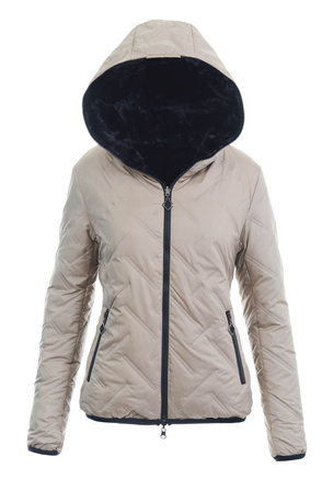 Damska Kurtka Zimowa Dwustronna Magdalena Beżowa