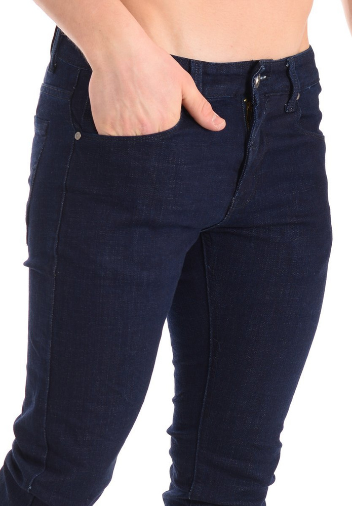 Męskie Spodnie Jeansowe Granatowe