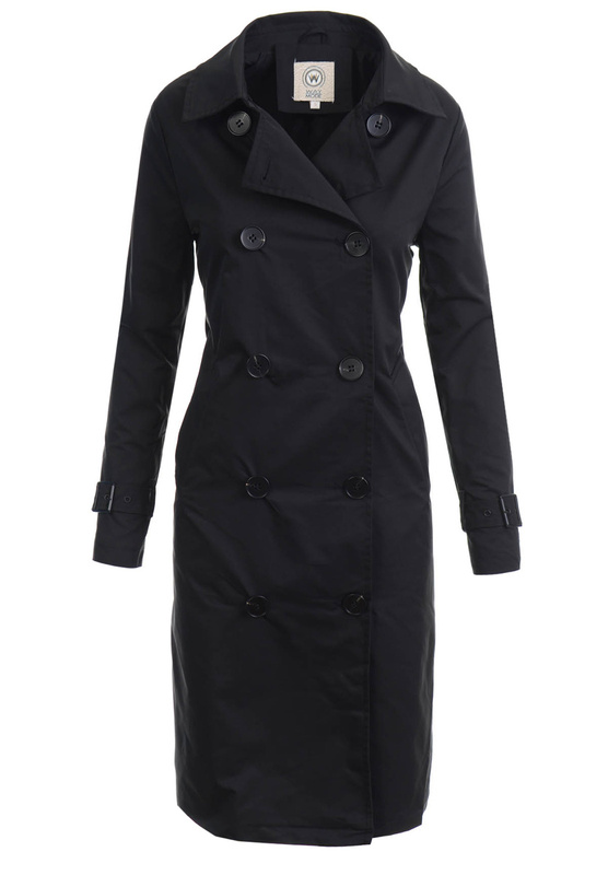 Damska Wiosenna Kurtka Płaszcz Parka Nancy Czarna