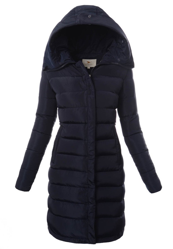 Damska Zimowa Kurtka Ortalionowa Granatowa