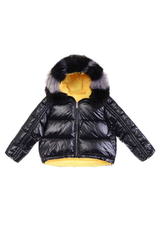 Dziecięca Dwustronna Kurtka Ortalionowa Malwinka Czarna