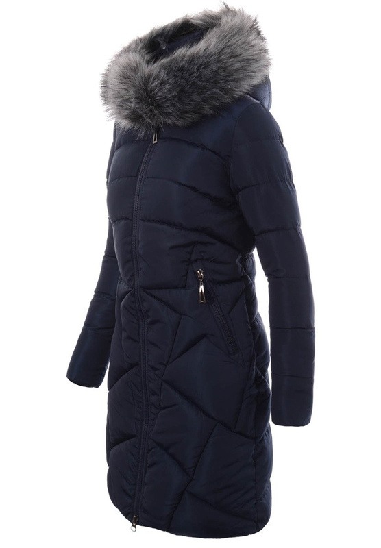 Damska Zimowa Kurtka Ortalionowa Florencja Granatowa