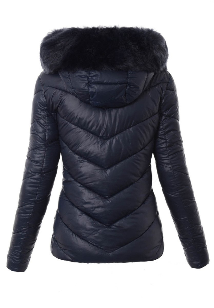 Damska Zimowa Kurtka Ortalionowa Granatowa