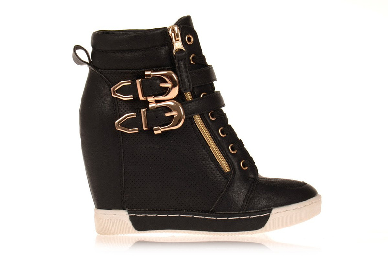 Trampki Sneakersy Koturny Vices Czarne