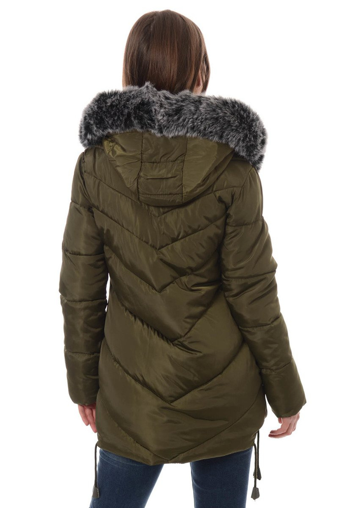 Damska Zimowa Kurtka Ortalionowa Lucyna Zielona