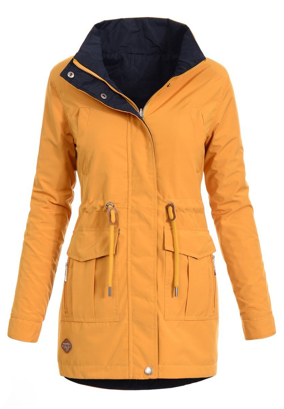 Kurtka Dwustronna Claudia Wiosenna Żółto - Granatowa