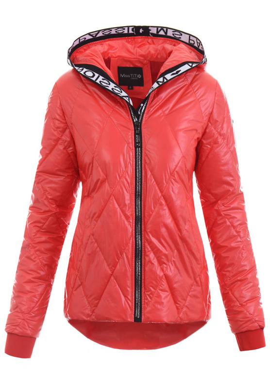 Damska Wiosenna Kurtka Syntia Czerwony