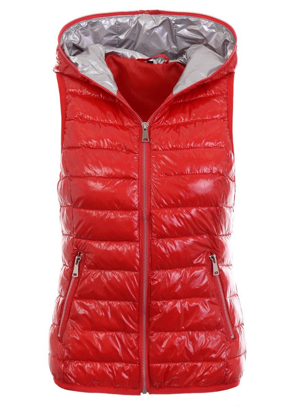 Damska Kamizelka Bezrękawnik Paula Czerwony