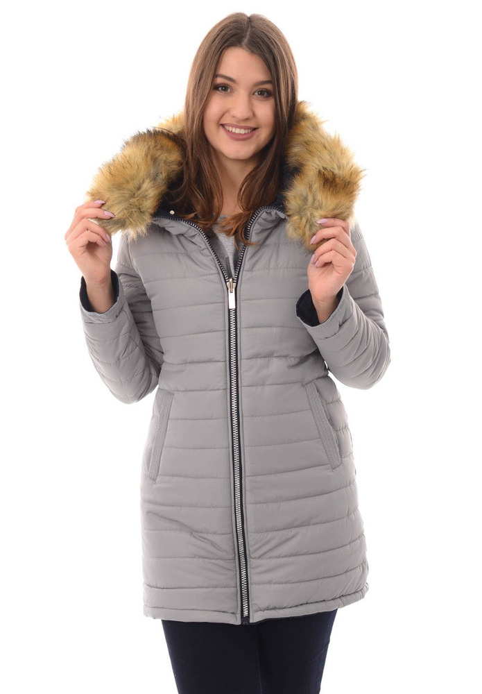 Damska Dwustronna Zimowa Kurtka Molly Granatowa