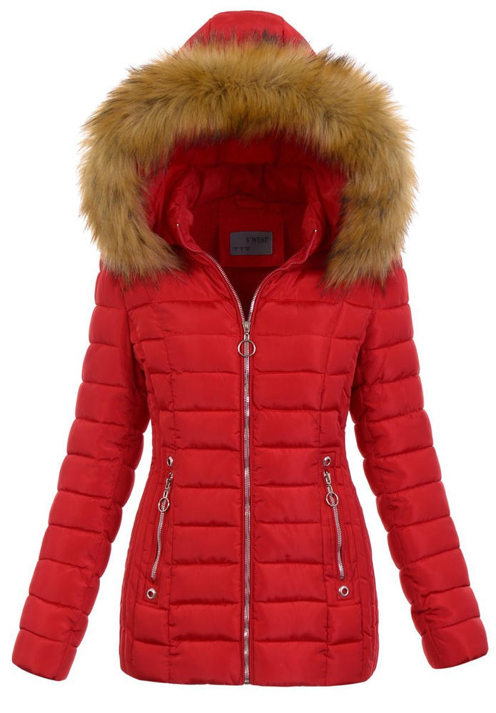 Damska Kurtka Ortalionowa Dominika Czerwona