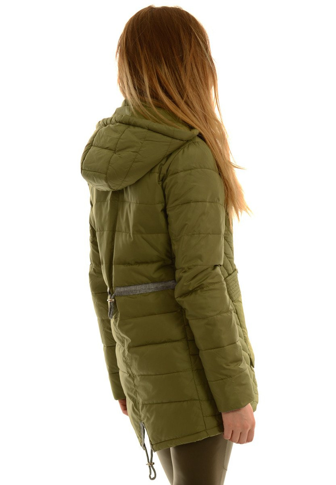 Damska Jesienna Wiosenna Kurtka Zoja Oliwkowa