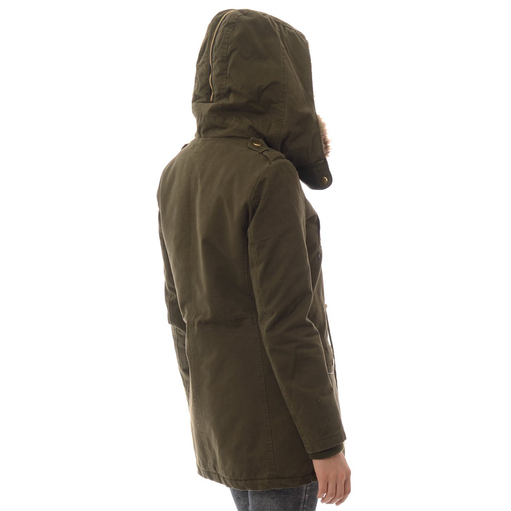 Damska Parka Kurtka Zimowa Zielona