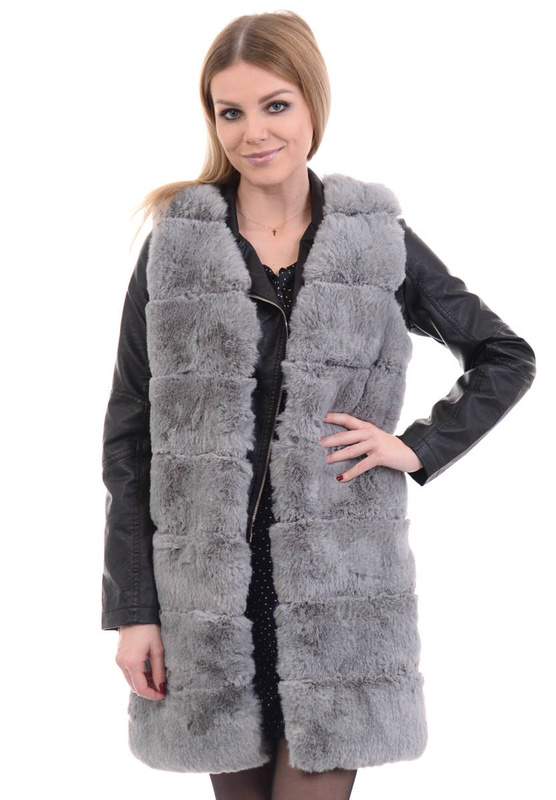 Damska Kamizelka Bezrękawnik Anastazja Szary