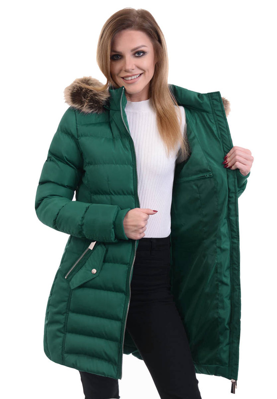 Damska Ortalionowa Kurtka Letycja Zielona