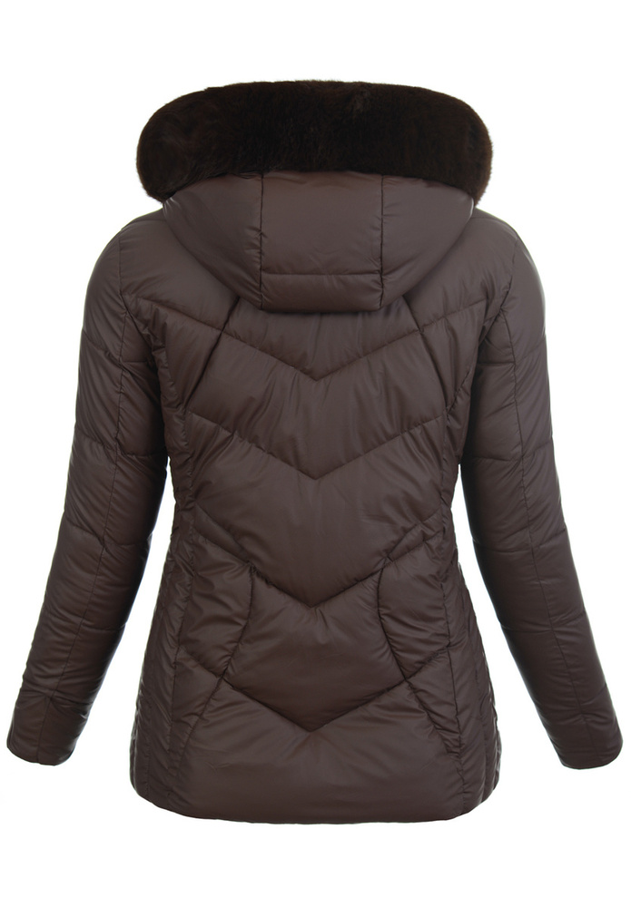 Damska Kurtka Ortalionowa Augustyna Brązowa