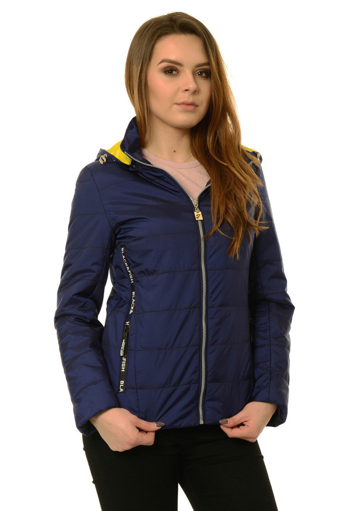 Damska Jesienna Wiosenna Kurtka Granatowa