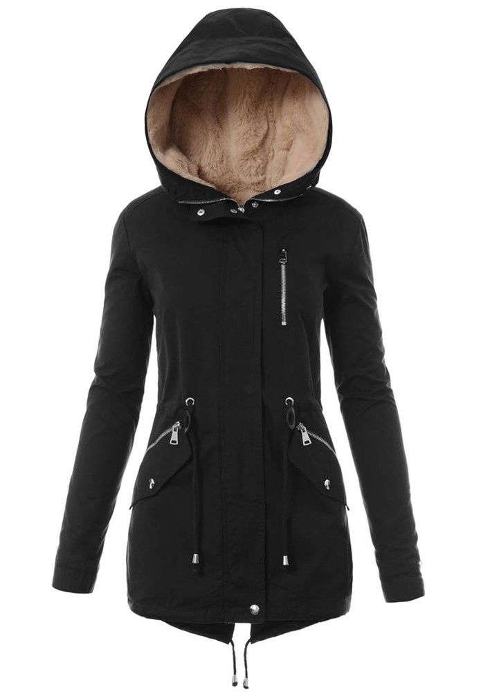 Damska Kurtka Parka Zimowa 2w1 Oktawia Czarna