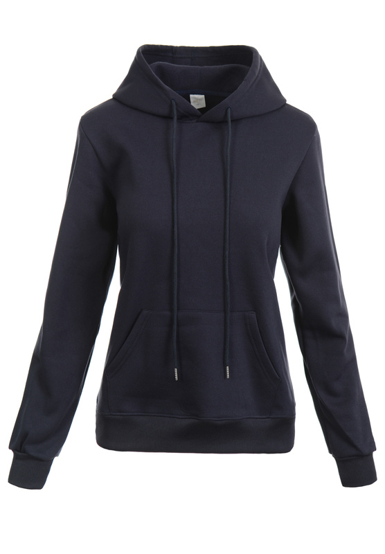 Damska Bluza Z Kapturem Kangurka Granatowa