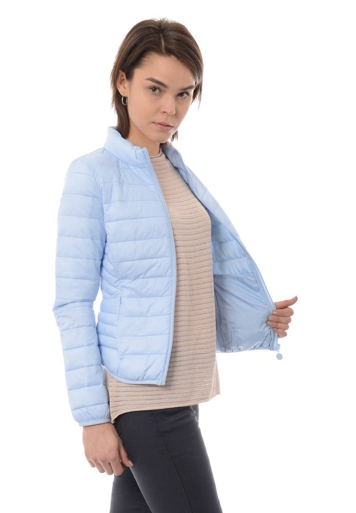 Damska Jesienna Wiosenna Kurtka Ortalionowa Błękitna