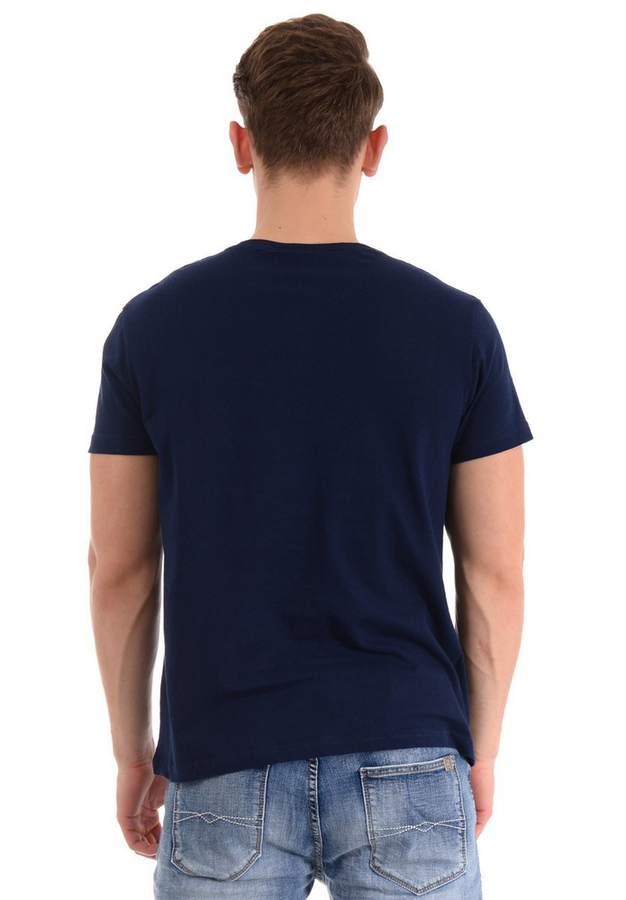 Męska Koszulka T-Shirt Nadruk Granatowa