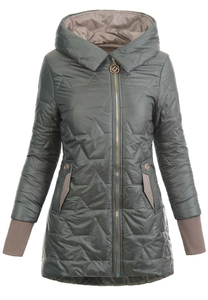 Damska Kurtka Pikowana Wiosenna Ida Zielona