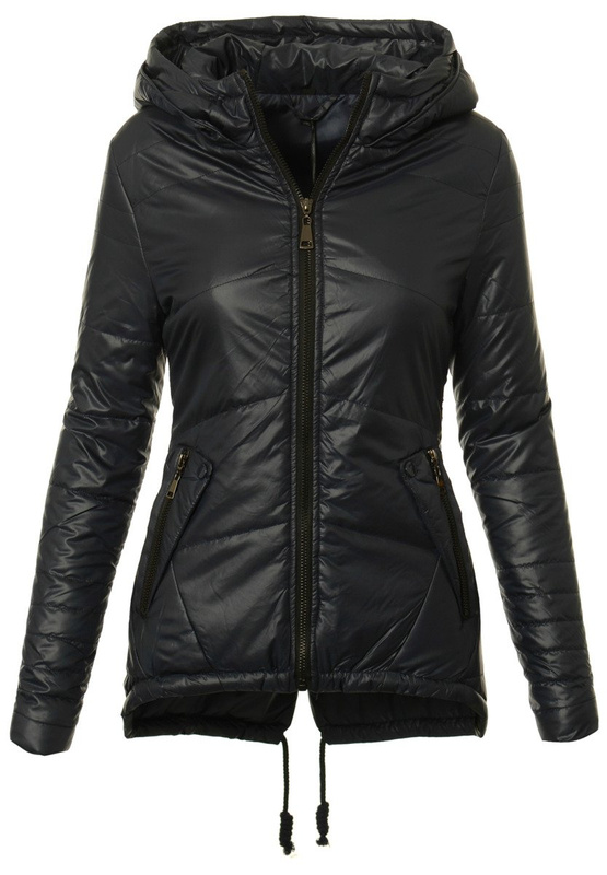 Damska Jesienna Wiosenna Kurtka Ortalionowa Karmen Granatowa