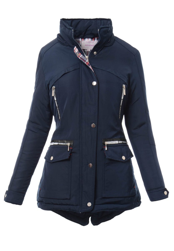 Damska Zimowa Ortalionowa Kurtka Alma Granatowa