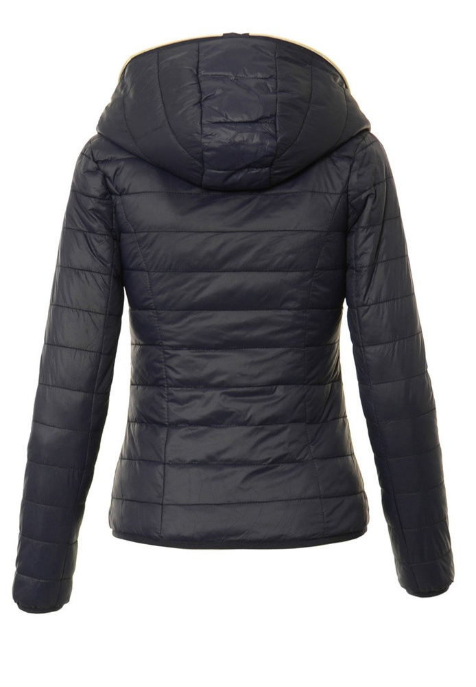 Damska Jesienna Wiosenna Dwustronna Kurtka Carla Granatowo Czerwona