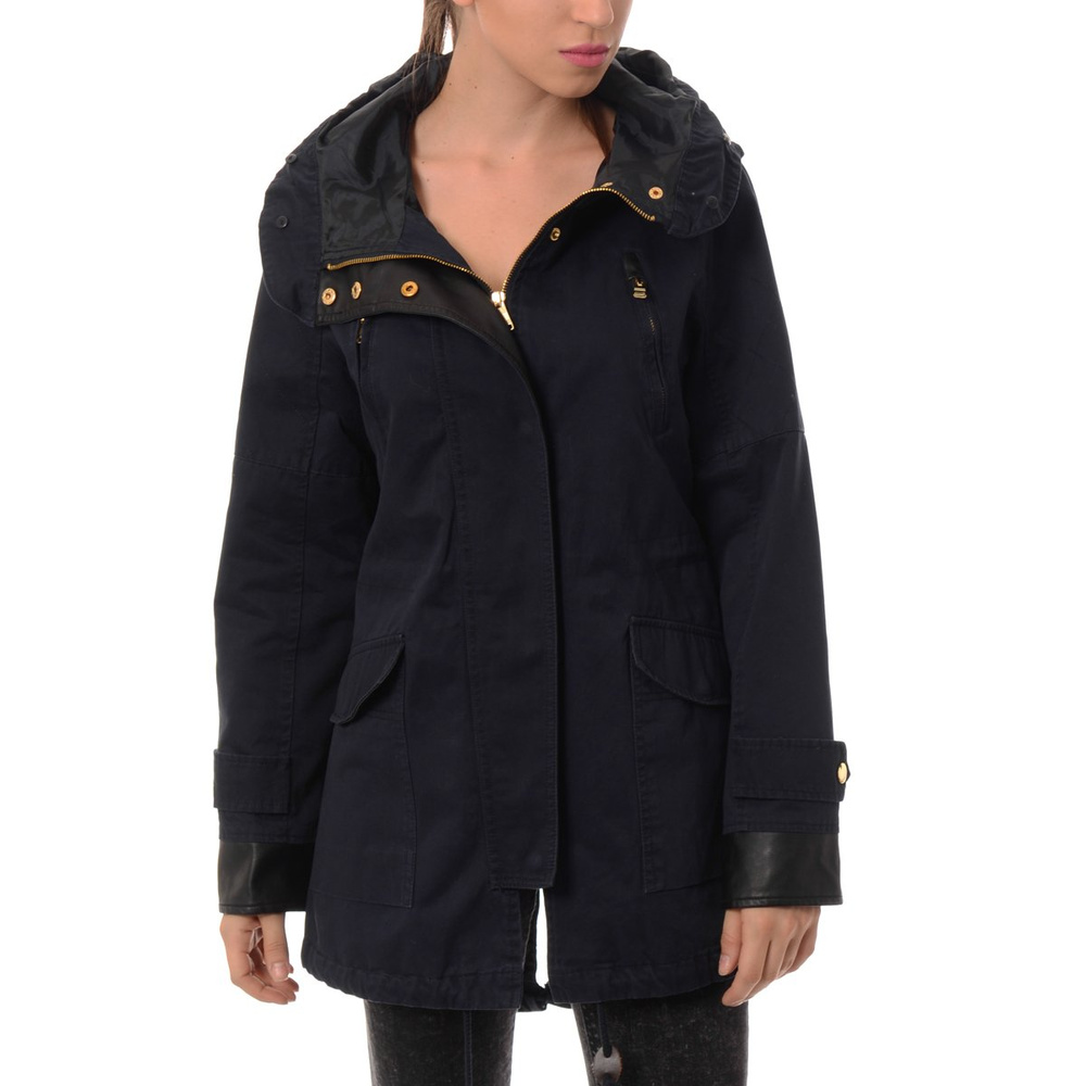 Damska Parka Kurtka Zimowa 2w1 Granat