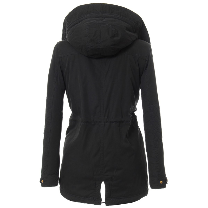 Damska Kurtka Parka Zimowa Granatowa