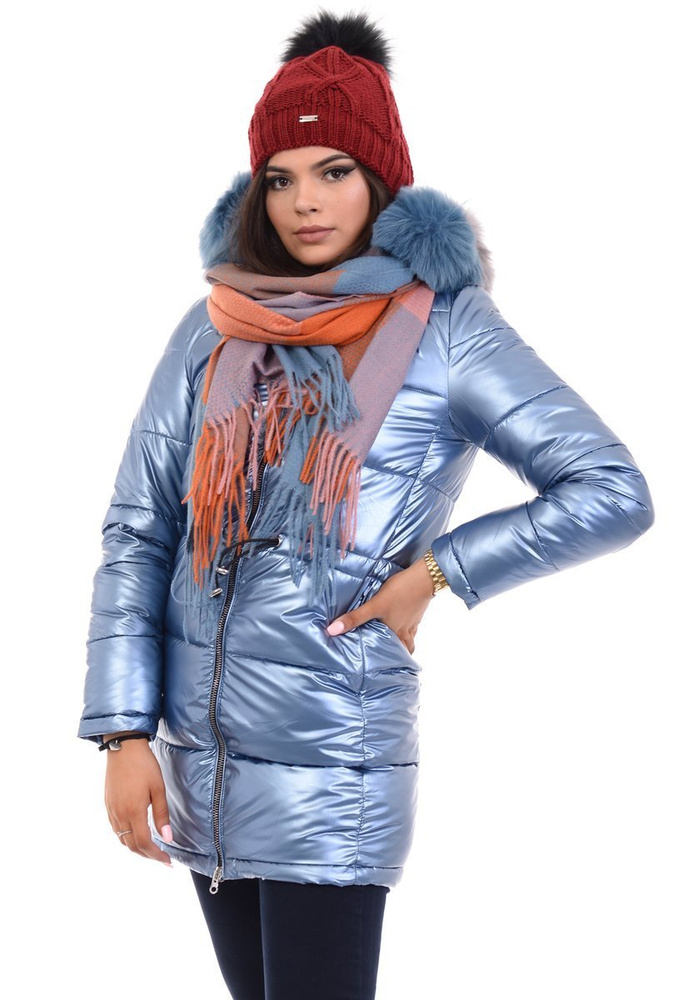 Damska Kurtka Ortalionowa Adelajda Niebieska