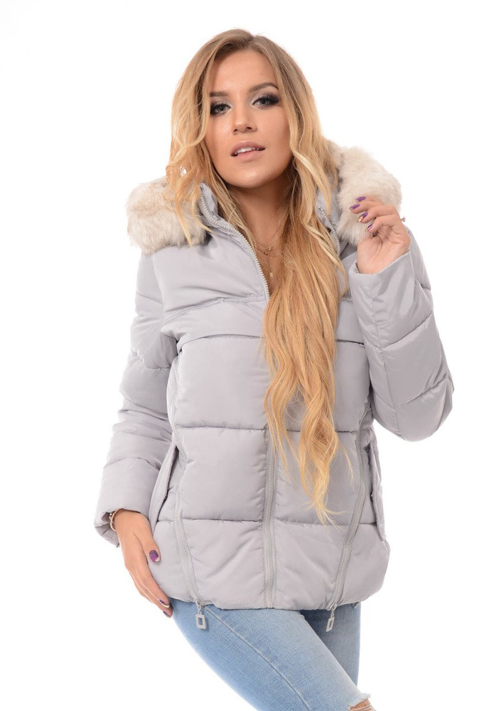 Damska Zimowa Kurtka Szara