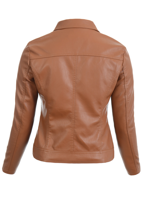 Damska Kurtka Ramoneska Alana Ceglana