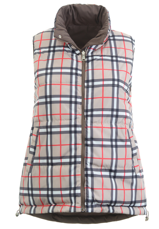 Damska Kamizelka Bezrękawnik Bianka Brązowa