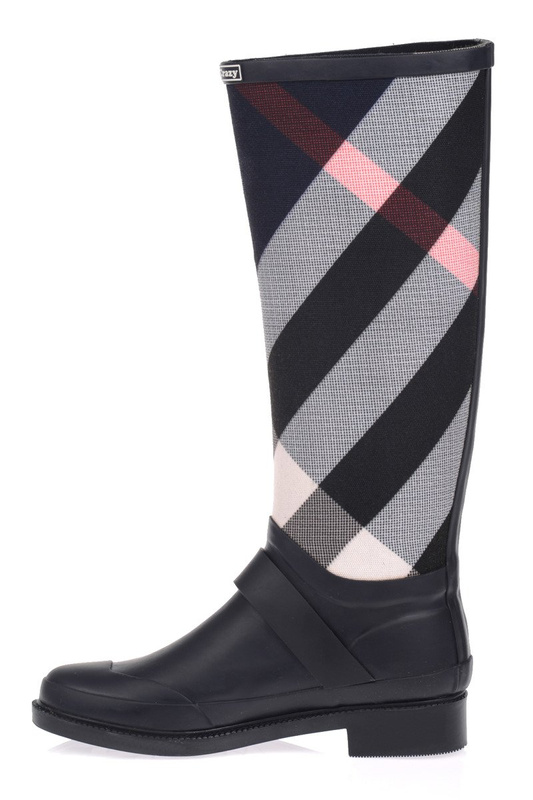 Damskie Kalosze Kylie Zmysłowa Krata Granatowe