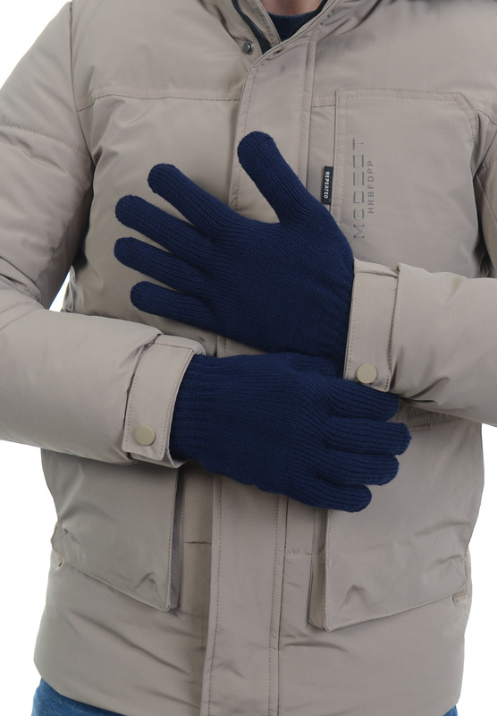 Męskie Rękawiczki Granatowe