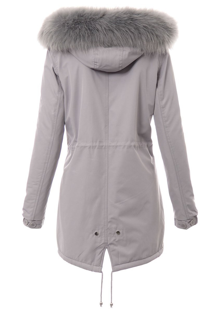 Damska Kurtka Parka Szara