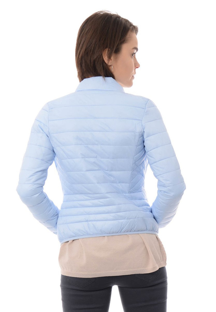 Damska Jesienna Wiosenna Kurtka Ortalionowa Błękitna