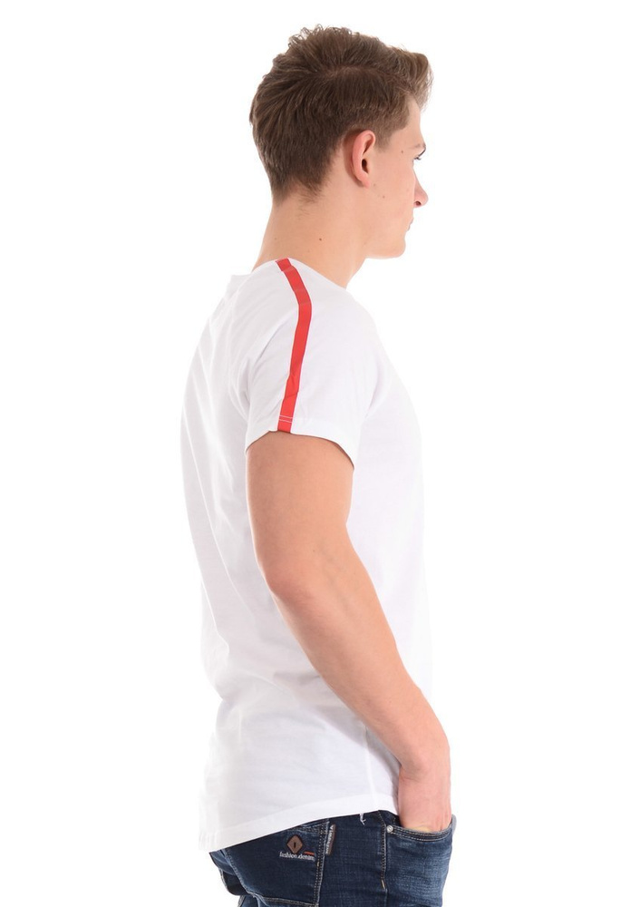 Męska Koszulka T-Shirt Nadruk Biała