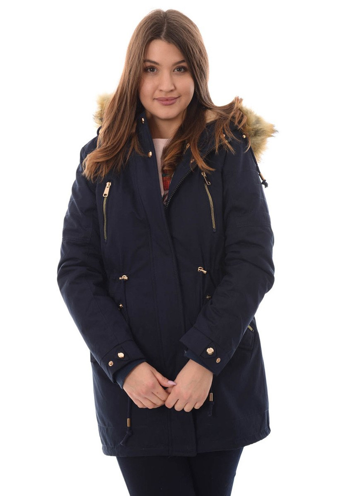 Damska Kurtka Parka Zimowa 2w1 Maryla Granatowa