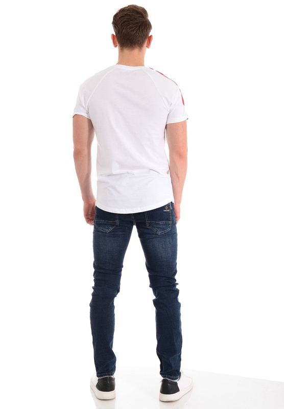 Męska Koszulka T-Shirt Nadruk Biała